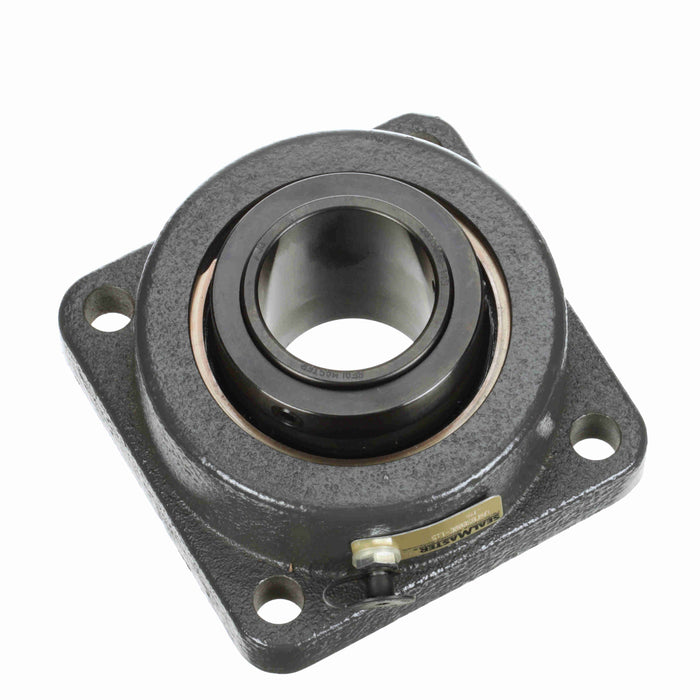 Sealmaster USFB5000E-115 Mounted Spherical Roller Bearings, Black Oxide Bearing, 4 Bolt Flange Bearings, 1-15/16" Diameter, Cast Iron Housing, Two Set Screw Lock Collars, Felt Labyrinth Seal, 