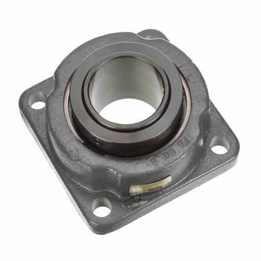 Sealmaster USFB5000E-215 Mounted Spherical Roller Bearings, Black Oxide Bearing, 4 Bolt Flange Bearings, 2-15/16" Diameter, Cast Iron Housing, Two Set Screw Lock Collars, Felt Labyrinth Seal, 