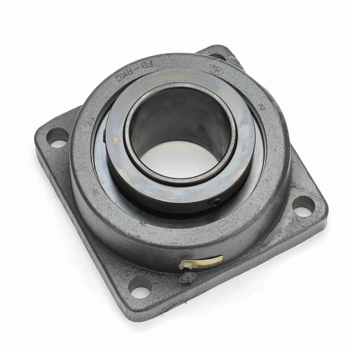 Sealmaster USFB5000E-215-C Mounted Spherical Roller Bearings, Black Oxide Bearing, 4 Bolt Flange Bearings, 2-15/16" Diameter, Cast Iron Housing, Two Set Screw Lock Collars, Contact Seal, 