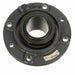 Sealmaster USFC5000-208-C Mounted Spherical Roller Bearings, Black Oxide Bearing, 4 Bolt Piloted Flange Bearings, 2-1/2" Diameter, Cast Iron Housing, Two Set Screw Lock Collars, Contact Seal, 