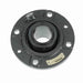 Sealmaster USFC5000E-400 Mounted Spherical Roller Bearings, Black Oxide Bearing, 4 Bolt Piloted Flange Bearings, 4" Diameter, Cast Iron Housing, Two Set Screw Lock Collars, Felt Labyrinth Seal, 