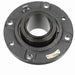 Sealmaster USFC5000E-300 Mounted Spherical Roller Bearings, Black Oxide Bearing, 4 Bolt Piloted Flange Bearings, 3" Diameter, Cast Iron Housing, Two Set Screw Lock Collars, Felt Labyrinth Seal, 