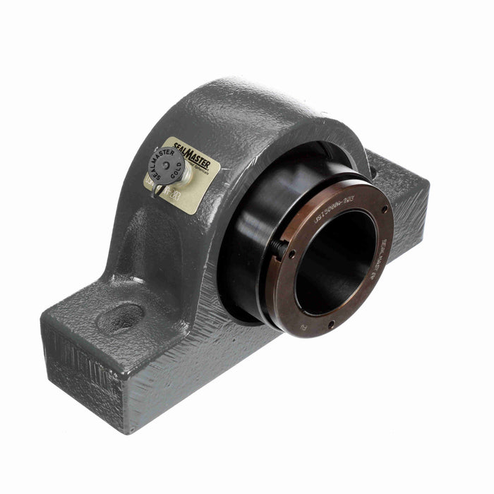 Sealmaster USRB5000A-207-C Mounted Spherical Roller Bearings, Black Oxide Bearing, Pillow Block Bearings, 2-7/16" Diameter, Cast Iron Housing, Adapter Locking, Contact Seal, 