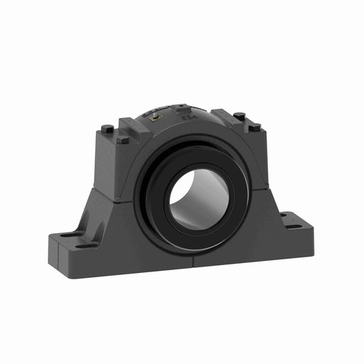 Sealmaster USRBF5520E-307 Mounted Spherical Roller Bearings, Black Oxide Bearing, 4 Bolt Pillow Block Bearings, 3-7/16" Diameter, Cast Iron Housing, Adapter Locking, Felt Labyrinth Seal, 