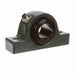 Sealmaster USRBE5000-203-C Mounted Spherical Roller Bearings, Black Oxide Bearing, Pillow Block Bearings, 2-3/16" Diameter, Cast Iron Housing, Two Set Screw Lock Collars, Contact Seal, 