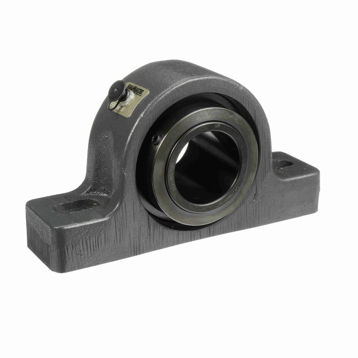 Sealmaster USRBE5000-207 Mounted Spherical Roller Bearings, Black Oxide Bearing, Pillow Block Bearings, 2-7/16" Diameter, Cast Iron Housing, Two Set Screw Lock Collars, Felt Labyrinth Seal, 