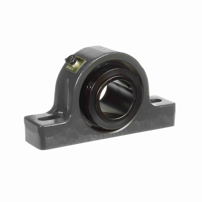 Sealmaster USRBE5000-208 Mounted Spherical Roller Bearings, Black Oxide Bearing, Pillow Block Bearings, 2-1/2" Diameter, Cast Iron Housing, Two Set Screw Lock Collars, Felt Labyrinth Seal, 