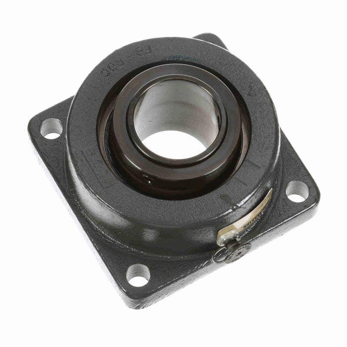 Sealmaster USFBE5000-200C Mounted Spherical Roller Bearings, Black Oxide Bearing, 4 Bolt Flange Bearings, 2" Diameter, Cast Iron Housing, Two Set Screw Lock Collars, Contact Seal, 