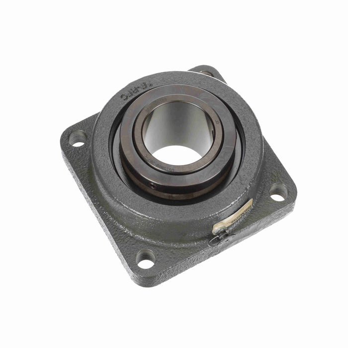 Sealmaster USFBE5000-208-C Mounted Spherical Roller Bearings, Black Oxide Bearing, 4 Bolt Flange Bearings, 2-1/2" Diameter, Cast Iron Housing, Two Set Screw Lock Collars, Contact Seal, 