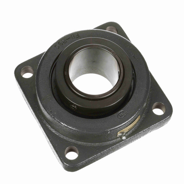 Sealmaster USFBE5000E-215-C Mounted Spherical Roller Bearings, Black Oxide Bearing, 4 Bolt Flange Bearings, 2-15/16" Diameter, Cast Iron Housing, Two Set Screw Lock Collars, Contact Seal, 