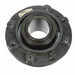 Sealmaster USFCE5000-207 Mounted Spherical Roller Bearings, Black Oxide Bearing, 4 Bolt Piloted Flange Bearings, 2-7/16" Diameter, Cast Iron Housing, Two Set Screw Lock Collars, Felt Labyrinth Seal, 