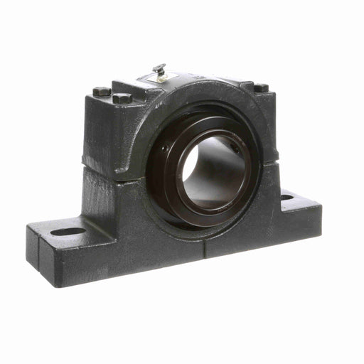 Sealmaster USRB5520-307 Mounted Spherical Roller Bearings, Black Oxide Bearing, Pillow Block Bearings, 3-7/16" Diameter, Cast Iron Housing, Two Set Screw Lock Collars, Felt Labyrinth Seal, 