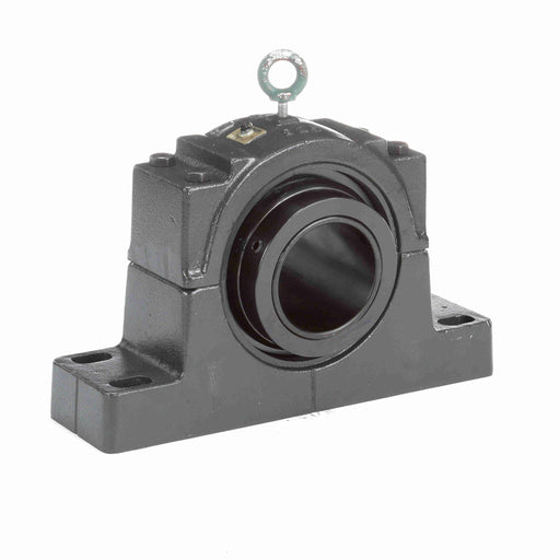 Sealmaster USRB5526-407 Mounted Spherical Roller Bearings, Black Oxide Bearing, 4 Bolt Pillow Block Bearings, 4-7/16" Diameter, Cast Iron Housing, Two Set Screw Lock Collars, Felt Labyrinth Seal, 