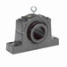 Sealmaster USRB5526-407 Mounted Spherical Roller Bearings, Black Oxide Bearing, 4 Bolt Pillow Block Bearings, 4-7/16" Diameter, Cast Iron Housing, Two Set Screw Lock Collars, Felt Labyrinth Seal, 