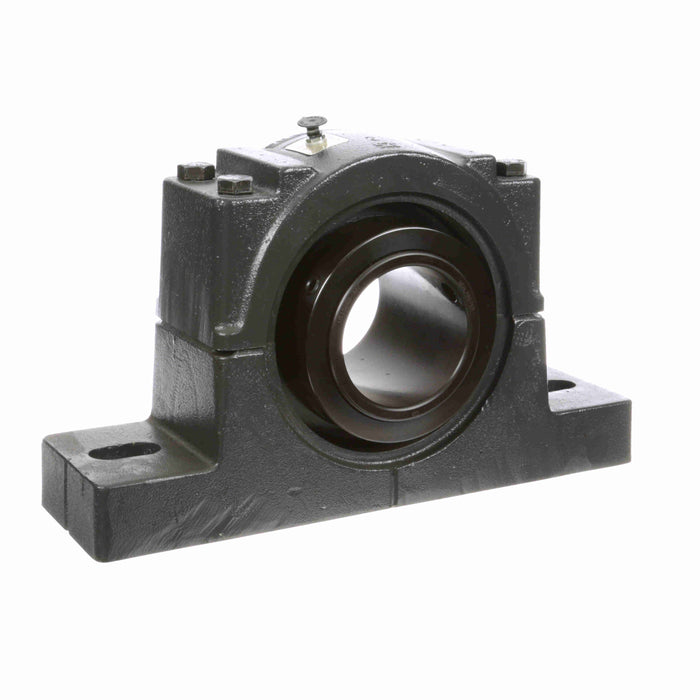 Sealmaster USRB5520AE-307 Mounted Spherical Roller Bearings, Black Oxide Bearing, Pillow Block Bearings, 3-7/16" Diameter, Cast Iron Housing, Adapter Locking, Felt Labyrinth Seal, 