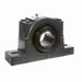 Sealmaster USRB5520A-307 Mounted Spherical Roller Bearings, Black Oxide Bearing, Pillow Block Bearings, 3-7/16" Diameter, Cast Iron Housing, Adapter Locking, Felt Labyrinth Seal, 