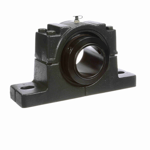 Sealmaster USRB5515A-207-C Mounted Spherical Roller Bearings, Black Oxide Bearing, Pillow Block Bearings, 2-7/16" Diameter, Cast Iron Housing, Adapter Locking, Contact Seal, 