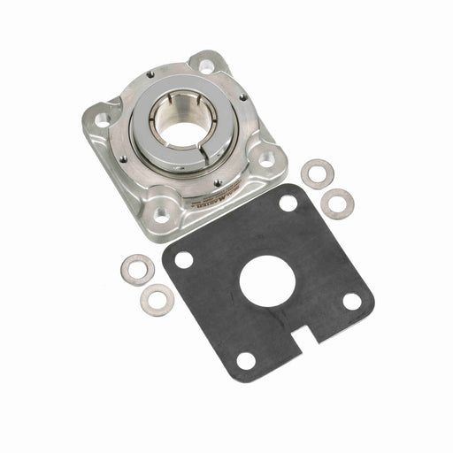 Sealmaster CRBFRS-PN23T RMW Mounted Ball Bearings, Phosphorous Nickel Coated Bearing, 4 Bolt Flange Bearings, 1-7/16" Diameter, Stainless Steel Housing, Concentric Locking, High Performance Seal (HPS), Reduced Maintenance - Lubed for Life, Machined For Bolt on End Cap and Backside Shield Included, Wide Inner Race