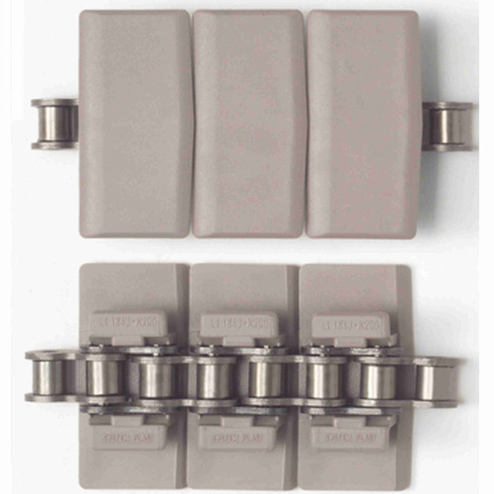 Belts Chain Side Flexing Low Friction Acetal Brown Two-Piece Plate Top Tabs 1-1/2" Pitch 6" Wide 1873 Series 