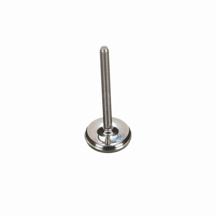 Conveyor Components Frame & Structure Supports Stainless Steel Base Stainless Steel Threads  Leveler Fixed 4" Diameter 7-1/4" Spindle 3/4"-10 Thread 