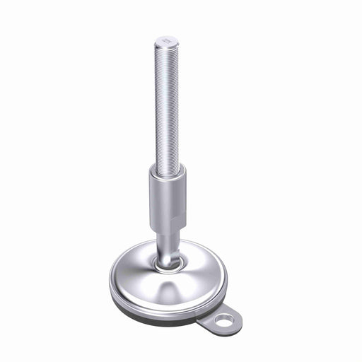 Conveyor Components Frame & Structure Supports Stainless Steel Base Stainless Steel Threads  Leveler Articulating 4" Diameter 8" Spindle 3/4"-10 Thread 