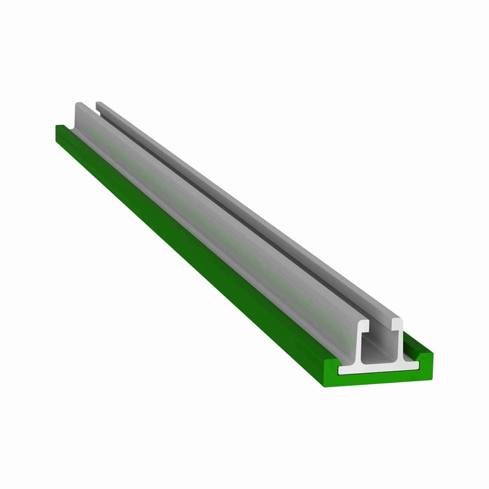 Conveyor Components Wear Strips UHMW Green Rail Cover 1-1/2" Wide 3/8" Thick 10ft Long 