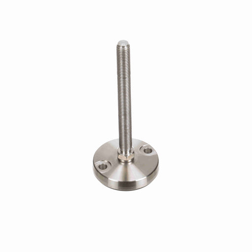 Conveyor Components Frame & Structure Supports Stainless Steel Base Stainless Steel Threads  Leveler Articulating 100mm Diameter 7-1/4"  Spindle 3/4"-10 Thread 