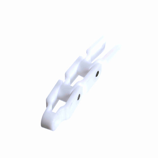 Belts Chain Side Flexing Low Friction Acetal White Flat Top Bevel 2-1/2" Pitch 1-5/8" Wide 600 Series 