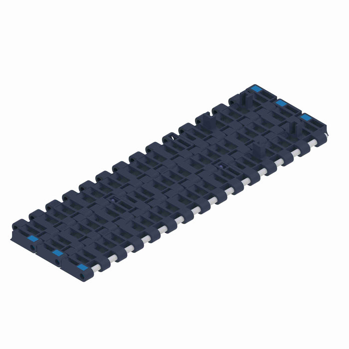 Belts Plastic Modular Belts Straight Running NG Evo Grey Blue Flat Top Positioning Tabs 1" Pitch 850mm Wide 2250 Series 