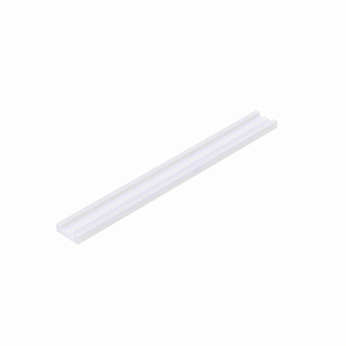 Conveyor Components Wear Strips UHMW White Chain Guide 1-1/2" Wide 1/2" Thick 10ft Long W-Shaped 60 Pitch 