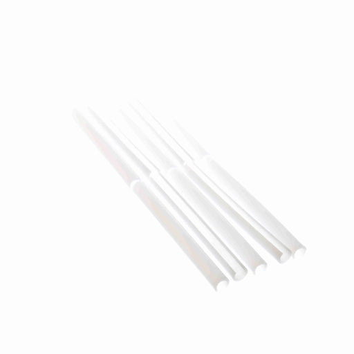 Conveyor Components Wear Strips UHMW White Round Bar Cover 11/16" Wide 11/16" High 6-1/2" Long 