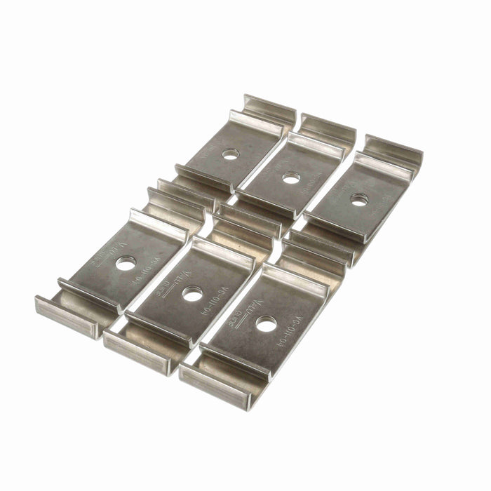 Conveyor Components Product Guides & Brackets Stainless Steel Clamp For 3/8" Screws For M10 Screws 3-1/4" Rail Center Double Rail Clamp 