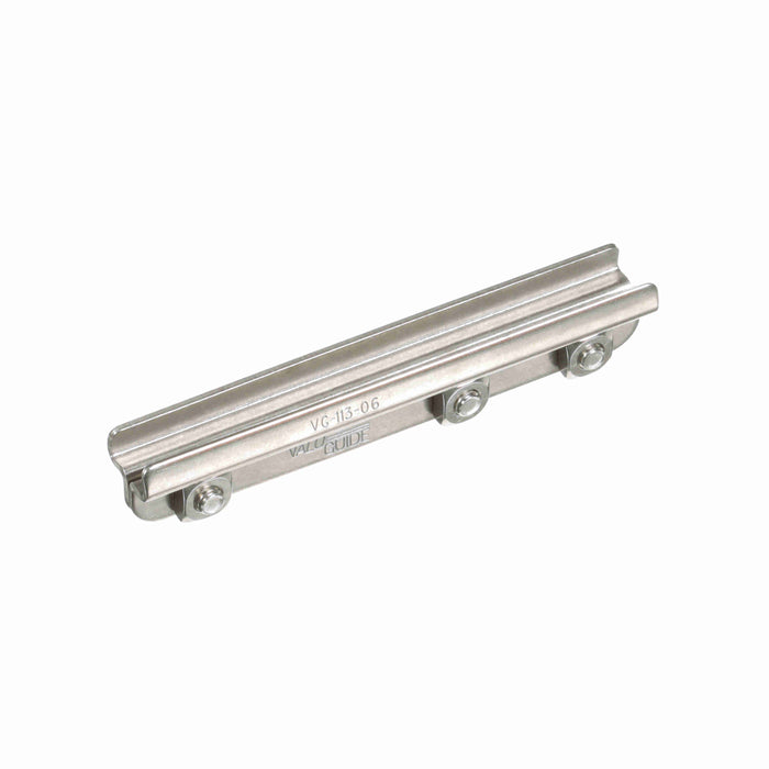 Conveyor Components Product Guides & Brackets Stainless Steel Clamp For 5/16" Screws For M8 Screws Single Rail Clamp 3" Long 