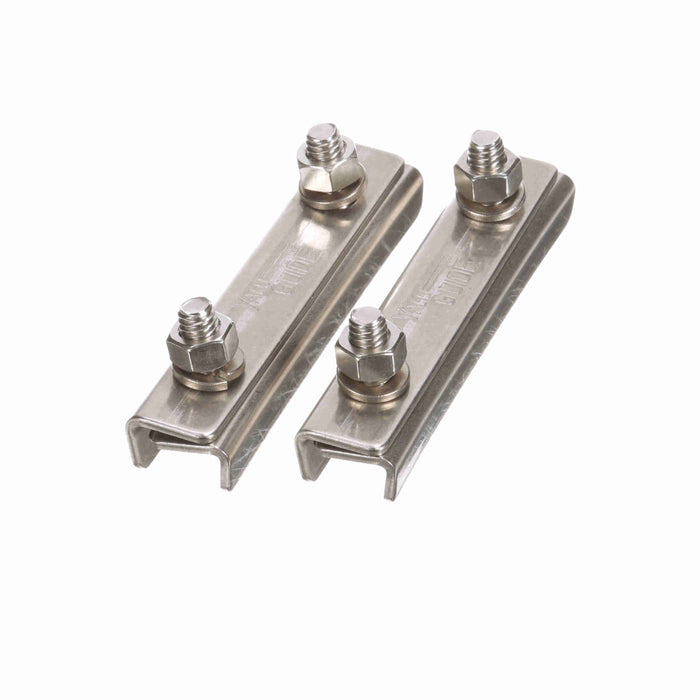 Conveyor Components Product Guides & Brackets Stainless Steel Clamp Splice 5/16"-18" Thread Single Rail Clamp 4" Long 