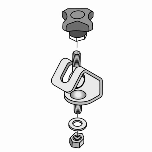 Conveyor Components Product Guides & Brackets Stainless Steel Bracket With Knob For 1/2" Rod Rotating Top Only 