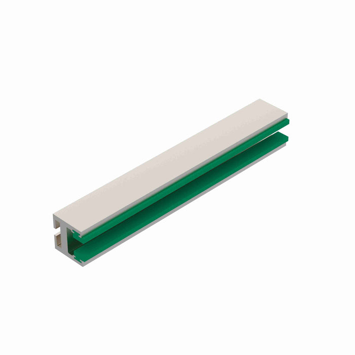 Conveyor Components Wear Strips UHMW Green Chain Guide 1-3/8" Wide 1-7/16" Thick 20ft Long 80 Pitch Assembly 