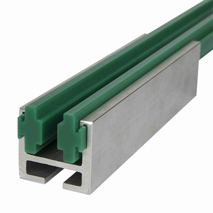 Conveyor Components Wear Strips UHMW Green Chain Guide 15/16" Wide 1-7/8" Thick 10ft Long 50 Pitch Assembly 