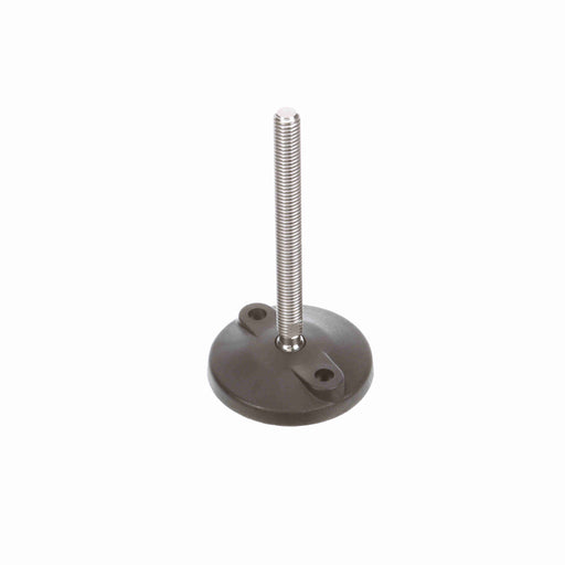 Conveyor Components Frame & Structure Supports Polyamide Base Stainless Steel Threads Leveler Articulating 3-1/8" Diameter 2-1/2" Spindle 1/2"-13 Thread 