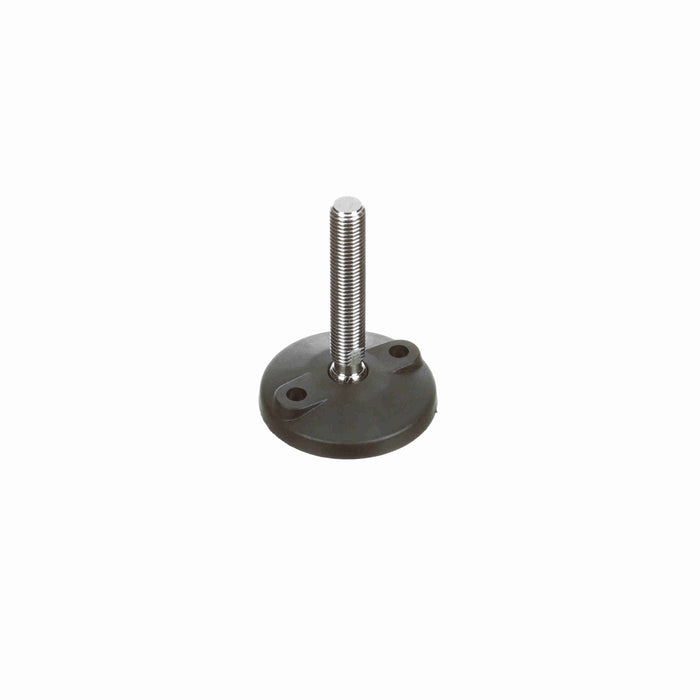 Conveyor Components Frame & Structure Supports Polyamide Base Stainless Steel Threads Leveler Articulating 3-1/8" Diameter 4-1/2" Spindle M16 Thread 