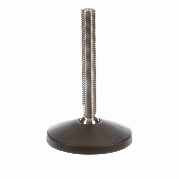 Conveyor Components Frame & Structure Supports Polyamide Base Stainless Steel Threads Leveler Articulating 4" Diameter 9" Spindle 3/4"-10 Thread 