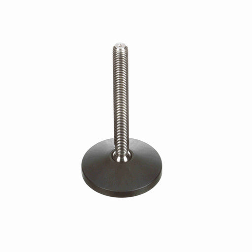 Conveyor Components Frame & Structure Supports Polyamide Base Stainless Steel Threads Leveler Fixed 4" Diameter 6" Spindle 3/4"-10 Thread 