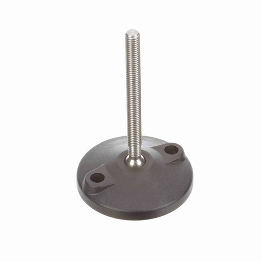 Conveyor Components Frame & Structure Supports Polyamide Base Stainless Steel Threads Leveler Articulating 4" Diameter 4-1/2" Spindle 1/2"-13 Thread 