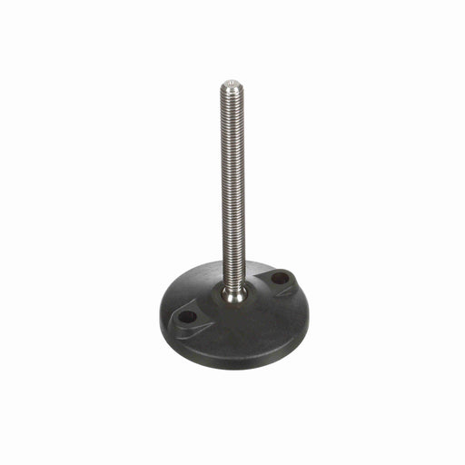 Conveyor Components Frame & Structure Supports Polyamide Base Stainless Steel Threads Leveler Fixed 4" Diameter 6" Spindle 5/8"-11 Thread 