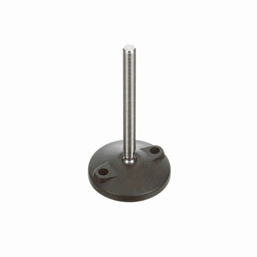 Conveyor Components Frame & Structure Supports Polyamide Base Stainless Steel Threads Leveler Articulating 4" Diameter 6" Spindle M16 Thread 