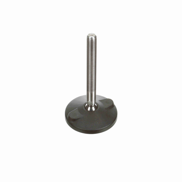 Conveyor Components Frame & Structure Supports Polyamide Base Stainless Steel Threads Leveler Fixed 4" Diameter 6" Spindle 3/4"-10 Thread 