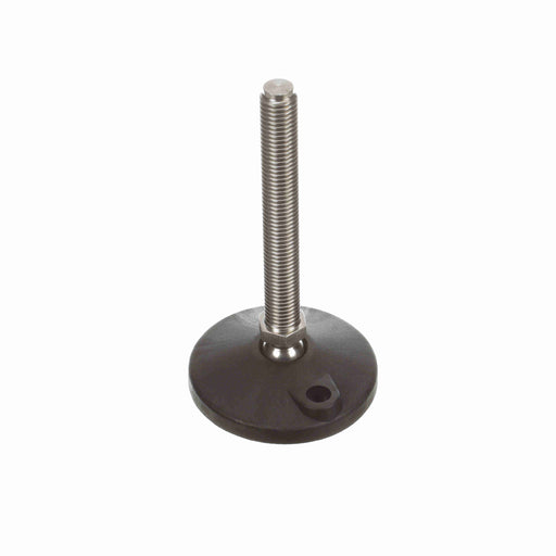 Conveyor Components Frame & Structure Supports Polyamide Base Stainless Steel Threads Leveler Fixed 4" Diameter 8-1/4" Spindle 3/4"-10 Thread 