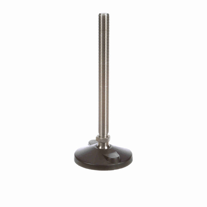 Conveyor Components Frame & Structure Supports Polyamide Base Stainless Steel Threads Leveler Articulating 4" Diameter 8-1/4" Spindle M20 Thread 