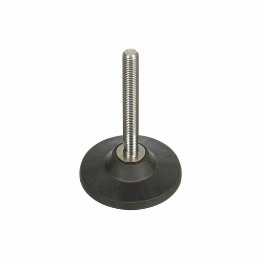 Conveyor Components Frame & Structure Supports Polyamide Base Stainless Steel Threads Leveler Articulating 4-3/8" Diameter 6" Spindle 3/4"-10 Thread 