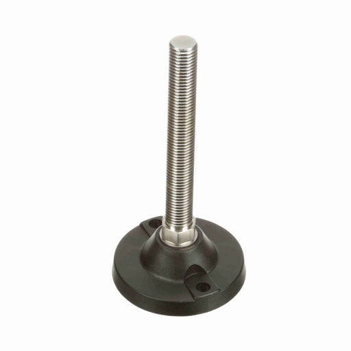 Conveyor Components Frame & Structure Supports Polyamide Base Stainless Steel Threads Leveler Fixed 4-7/8" Diameter 7-1/2" Spindle 1"-8 Thread 