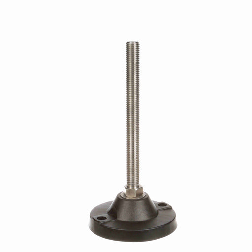 Conveyor Components Frame & Structure Supports Polyamide Base Stainless Steel Threads Leveler Fixed 4-7/8" Diameter 7-1/2" Spindle 3/4"-10 Thread 